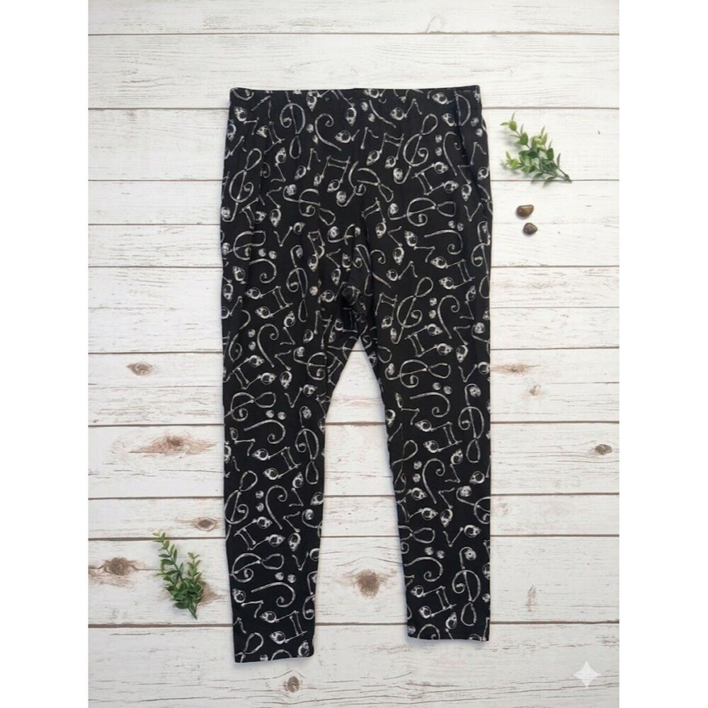 Torrid Skull And Bones Music Themed Leggings Women's Plus Size 4 26/28